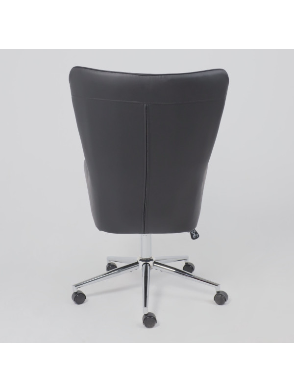 Кресло компьютерное AksHome Bella XL chrome черный сзади