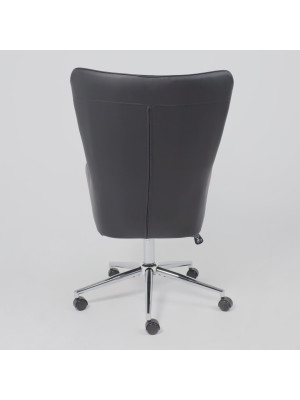 Кресло компьютерное AksHome Bella XL chrome черный сзади