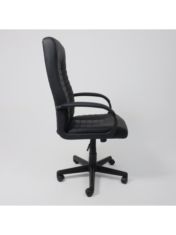 Кресло компьютерное AksHome Dominik Eco черный сбоку