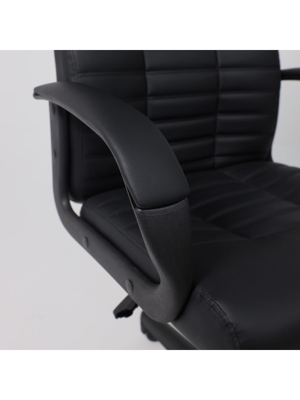 Кресло компьютерное AksHome Dominik Eco черный подлокотники