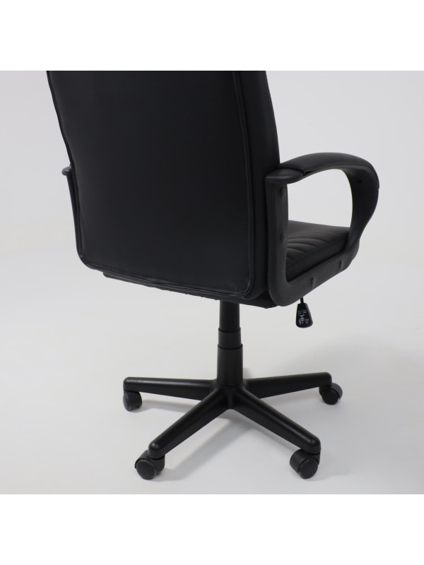 Кресло компьютерное AksHome Dominik Eco черный под углом