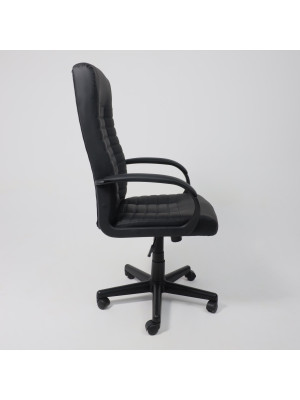 Кресло компьютерное AksHome Dominik Eco черный сбоку