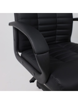 Кресло компьютерное AksHome Dominik Eco черный подлокотники