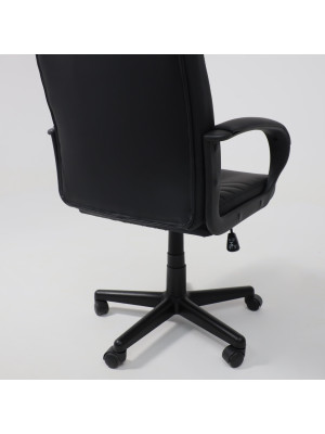 Кресло компьютерное AksHome Dominik Eco черный под углом