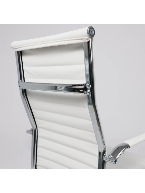 Кресло компьютерное AksHome Elegance Light белый под углом