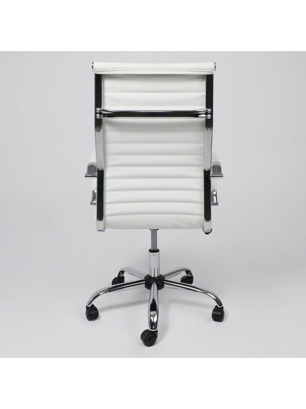 Кресло компьютерное AksHome Elegance Light белый сзади