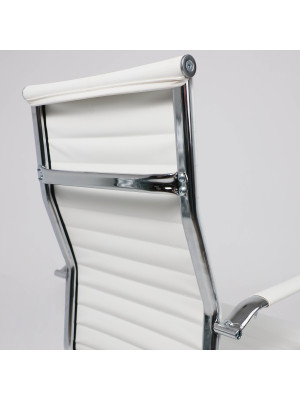 Кресло компьютерное AksHome Elegance Light белый под углом