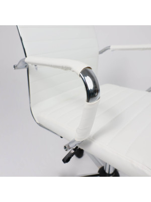 Кресло компьютерное AksHome Elegance Light белый подлокотники