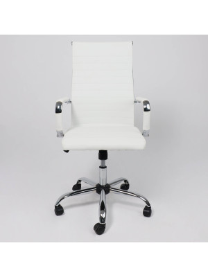Кресло компьютерное AksHome Elegance Light белый спереди