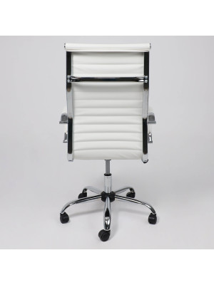 Кресло компьютерное AksHome Elegance Light белый сзади