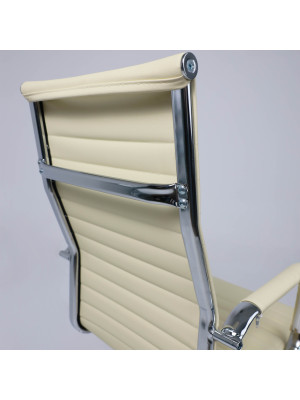 Кресло компьютерное AksHome Elegance Light кремовый под углом