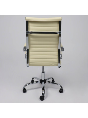 Кресло компьютерное AksHome Elegance Light кремовый сзади