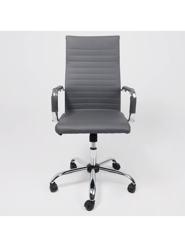 Кресло компьютерное AksHome Elegance Light серый спереди