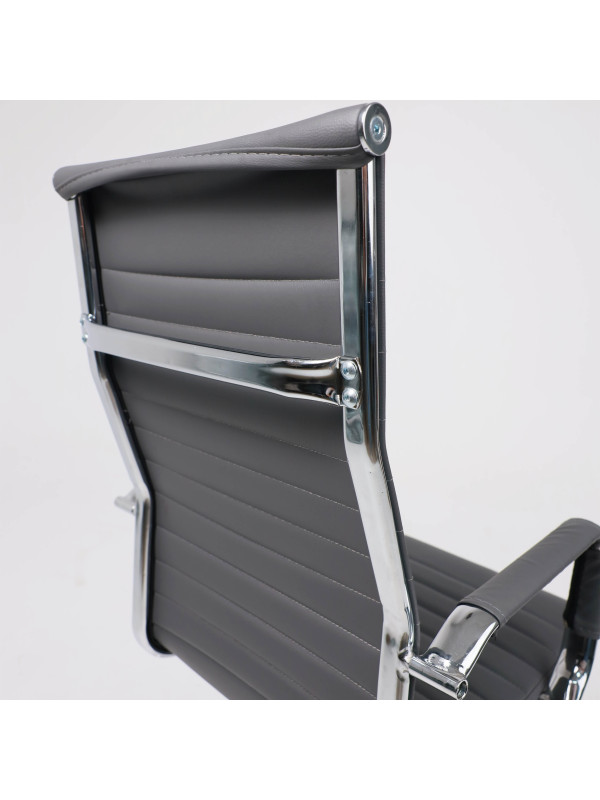 Кресло компьютерное AksHome Elegance Light серый под углом