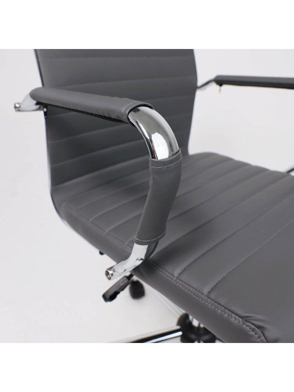 Кресло компьютерное AksHome Elegance Light серый подлокотники