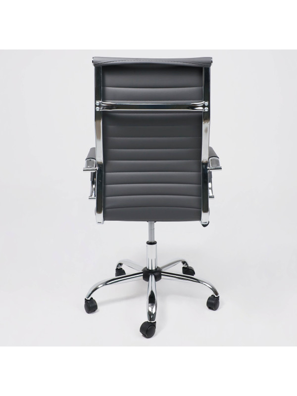 Кресло компьютерное AksHome Elegance Light серый сзади