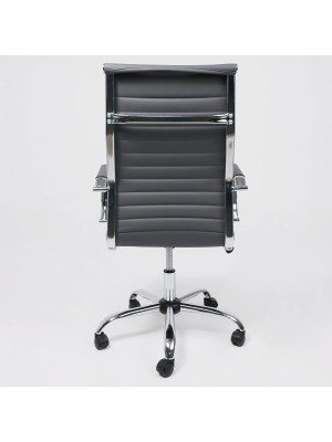 Кресло компьютерное AksHome Elegance Light серый сзади