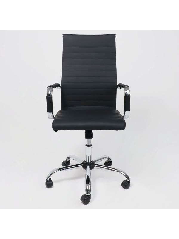 Кресло компьютерное AksHome Elegance Light черный спереди