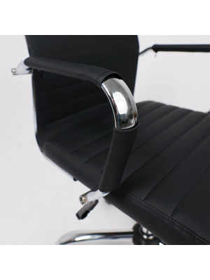 Кресло компьютерное AksHome Elegance Light черный подлокотники