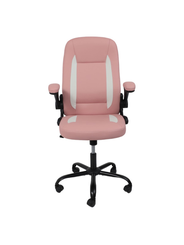 Кресло компьютерное AksHome Estel розовый спереди