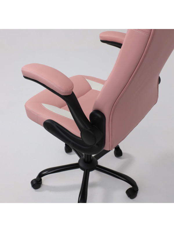Кресло компьютерное AksHome Estel розовый под углом