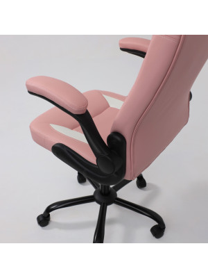 Кресло компьютерное AksHome Estel розовый под углом