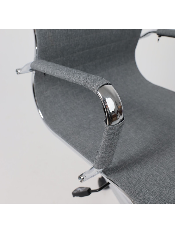 Кресло компьютерное AksHome Evelin серый подлокотники