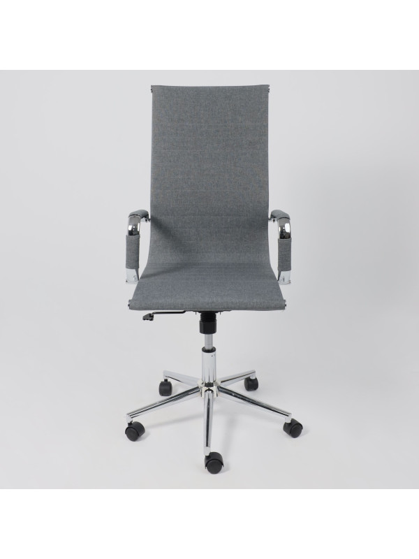 Кресло компьютерное AksHome Evelin серый спереди