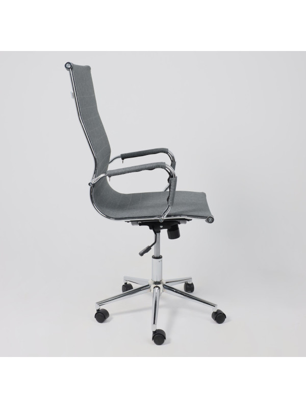 Кресло компьютерное AksHome Evelin серый сбоку