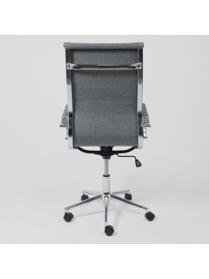 Кресло компьютерное AksHome Evelin серый сзади