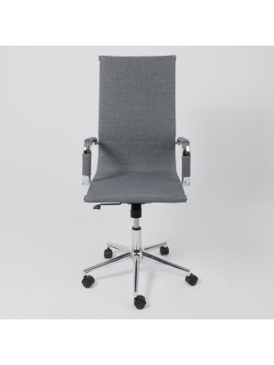 Кресло компьютерное AksHome Evelin серый спереди