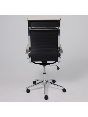 Кресло компьютерное AksHome Evelin бежевый сзади