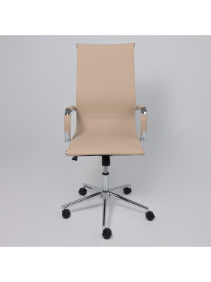 Кресло компьютерное AksHome Evelin бежевый спереди