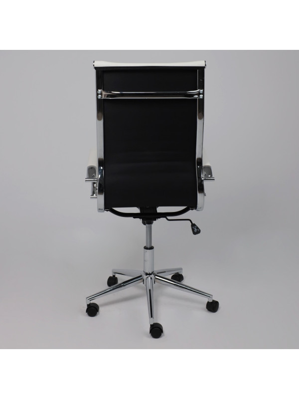 Кресло компьютерное AksHome Evelin белый сзади