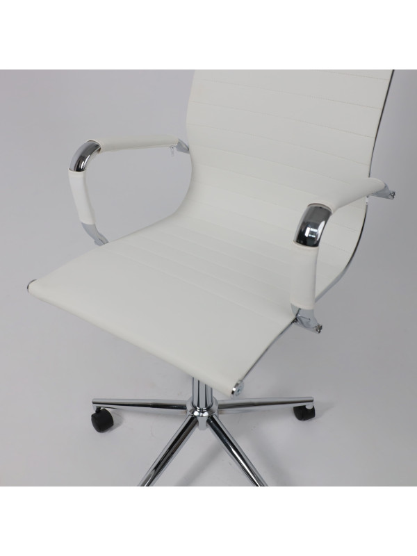 Кресло компьютерное AksHome Evelin белый сверху