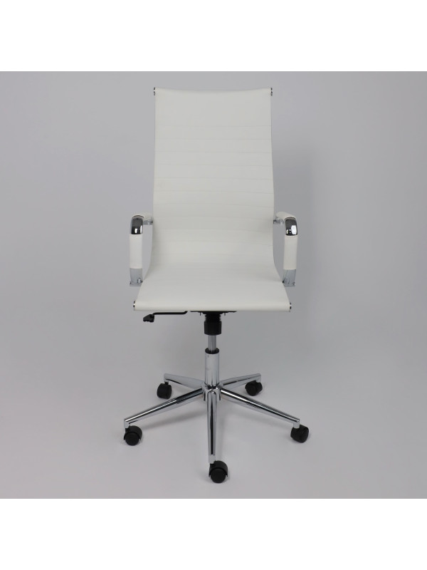 Кресло компьютерное AksHome Evelin белый спереди