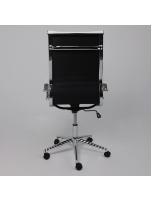 Кресло компьютерное AksHome Evelin белый сзади