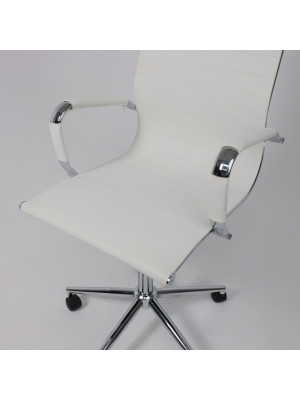 Кресло компьютерное AksHome Evelin белый сверху