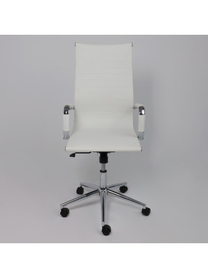 Кресло компьютерное AksHome Evelin белый спереди