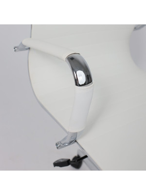 Кресло компьютерное AksHome Evelin белый подлокотники