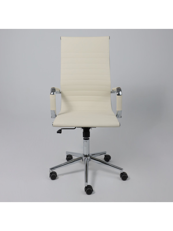 Кресло компьютерное AksHome Evelin кремовый спереди