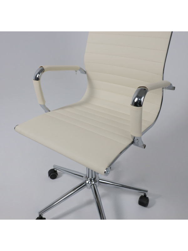 Кресло компьютерное AksHome Evelin кремовый сверху