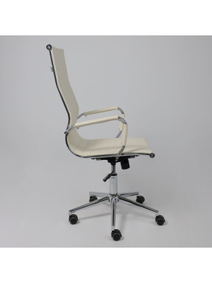 Кресло компьютерное AksHome Evelin кремовый сбоку