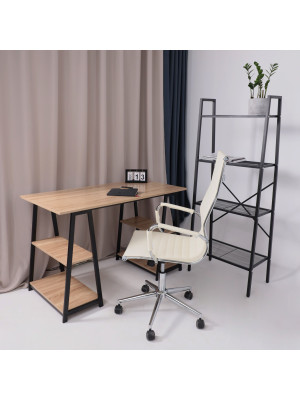 Кресло компьютерное AksHome Evelin кремовый в интерьере