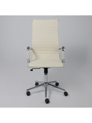 Кресло компьютерное AksHome Evelin кремовый спереди