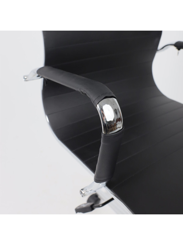 Кресло компьютерное AksHome Evelin черный подлокотники