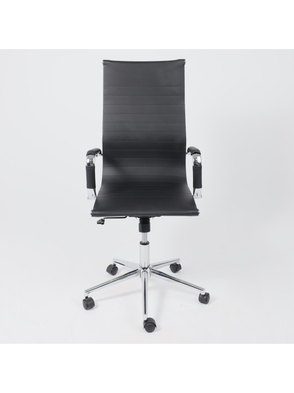 Кресло компьютерное AksHome Evelin черный спереди