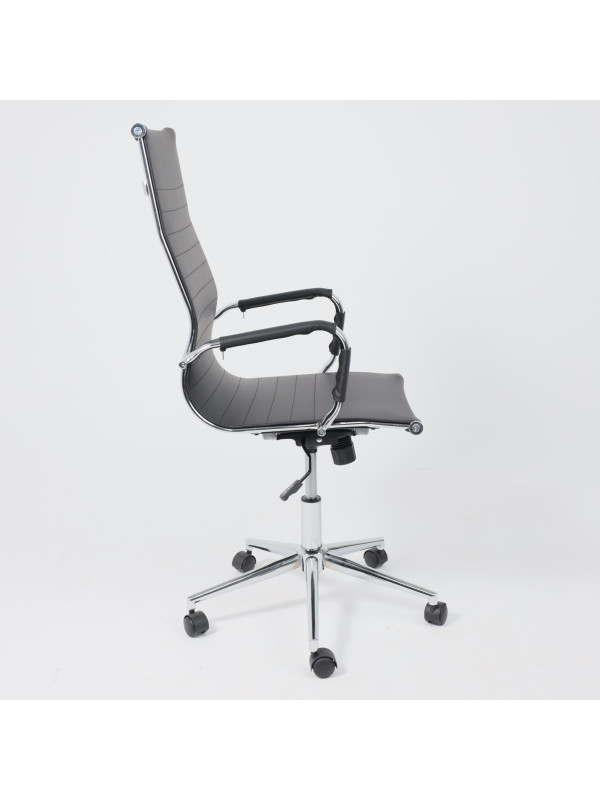 Кресло компьютерное AksHome Evelin черный сбоку