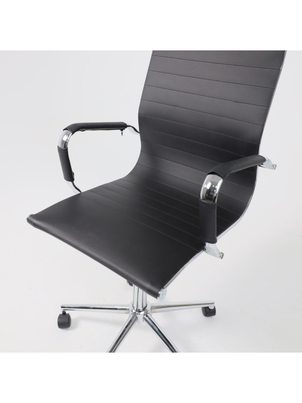 Кресло компьютерное AksHome Evelin черный сверху