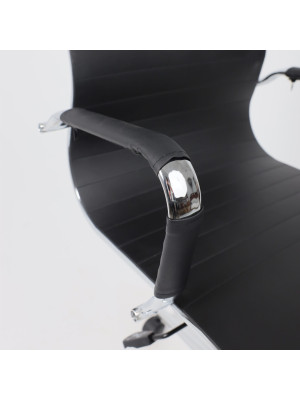 Кресло компьютерное AksHome Evelin черный подлокотники